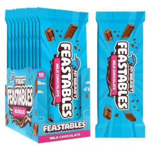 Feastables MrBeast King Size Milk Chocolate Bars 2.1oz 10ct